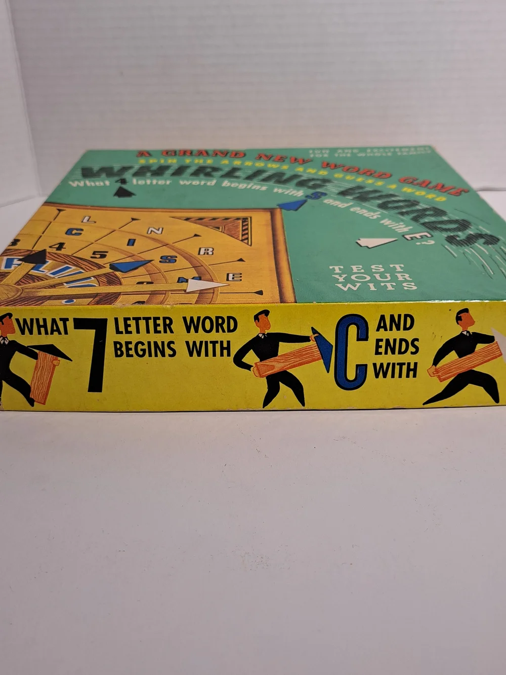 Vintage 1942 Whirling Words Board Game. Missing Word/List Cards & Instructions